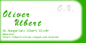 oliver ulbert business card