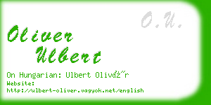 oliver ulbert business card